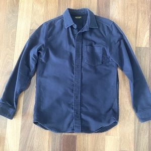 Flint and Tinder Texas Moleskin Shirt in Navy - Small